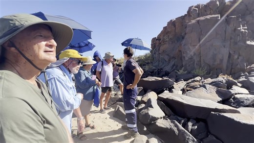 8.3K views · 88 reactions | Around 100 passengers from the coral Expeditions’ Coral Adventurer small-ship cruise enjoyed a cultural tour of Murujuga yesterday. They explored ancient artefacts, and learned about the area from the Murujuga Rangers. Murujuga Aboriginal Corporation | Ngaarda Media | Facebook