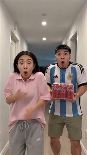 The cake landed perfectly, but the soda was too heavy! 🎂🥤 #challenge #fail #funny #comedy