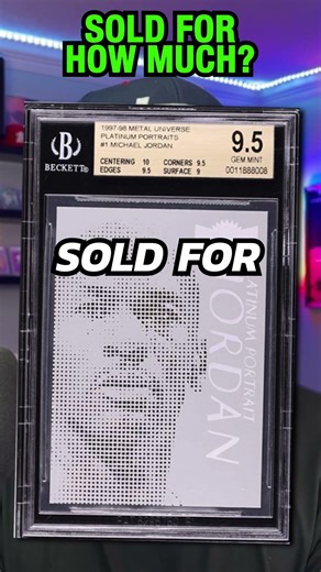 1997 Metal Universe Platinum Portraits Michael Jordan Basketball Card Insert graded BGS 9.5 Value
