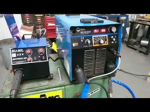 Miller XMT 456 CC/CV MIG Welding Test with New Butters Feed Unit