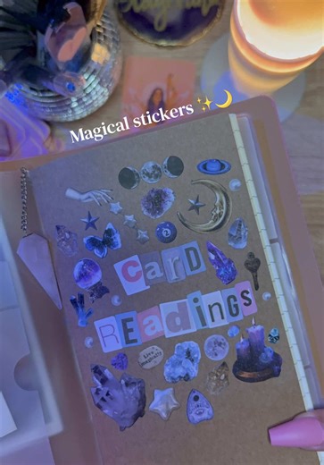 Adding Magical Crystal Stickers to My Journal Cover