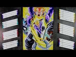 How to Draw Future Trunks vs Mecha Frieza in Real Time