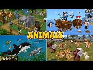 Animals Add-On Showcase | 200+ New Animals in Minecraft Bedrock!