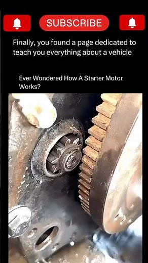 How Does a Starter Motor Work? ⚙️ (Car Engine Explained in 7 Seconds) #cars #technology
