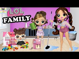 LOL Surprise Toddler Helps Mom With House Cleaning Night Routine!