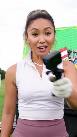 Can Tisha Alyn hit a bullseye 100 YARDS away?! 🎯 | LEGO Golf Challenge #shorts