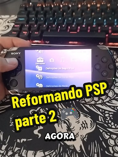 Essa é a parte dois reformando PSP 🎮 Nesse vídeo fiz a troca da membrana dos botões do PSP e fiz toda montagem, finalmente está funcionando 100%, próximo passo e desbloquear e instalar os jogos 🎮 #psp #reforma #retrogames #paidosmacetes