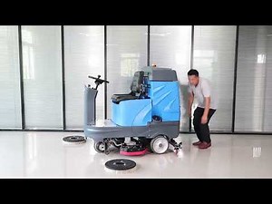 Immersive Experience: Installation and Usage of the KUER XJ80D Ride-on Floor Scrubber#scrubber #