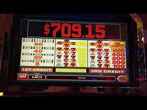 .25 CENT DENOMINATION DIAMOND LINE BLAZING 7 SLOT