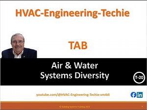 HVAC, How to perform Test & Balance for Air & Water systems with Diversity. Training Session T-20
