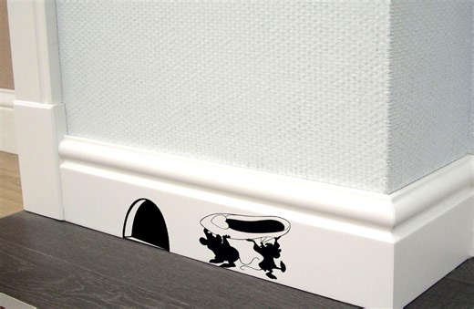 Adesivo da parete Cinderella Mice Pals: Jaq e Gus Topolino e il buco della scarpa - Etsy Italia