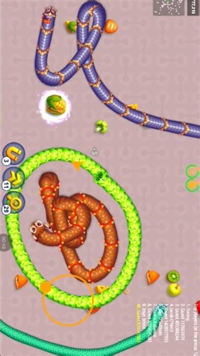 🐍🔥 WORMSZONE.IO 002 BIGGEST SLITHER WORM 🐍 TOP 01 | PRO GAMEPLAY #shorts