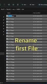 How to Rename multiple files fast