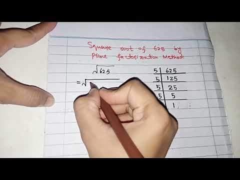 square root of 625 by prime factorization method