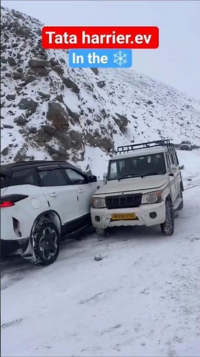 Tata Harrier EV Slips on Black Ice 😱 | Real-World EV Grip Test #tataharrierev #harrierevtest