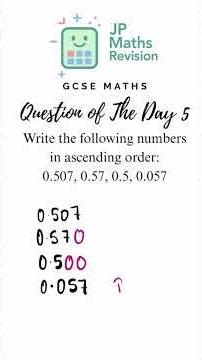 Ordering Decimals 📊 GCSE Maths (Easy Trick!) #gcsemaths #gcsemathsrevision #gcse2026