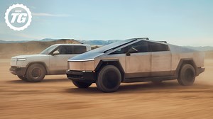 Round 4: Drag Race! We’re putting the Tesla Cybertruck to the test against its nearest rival, the Rivian R1T, in a series of off-road desert challenges. Who’s your winner? | Top Gear
