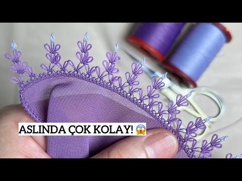 45/ İĞNE OYASI YAPMAK HİÇ BU KADAR KOLAY OLMAMIŞTI! 😱 Kimse İnanamadı! / Very Easy Needle Lace ✨