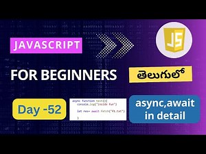 Async await in JavaScript | Async await | JavaScript for beginners |JavaScript async await