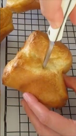 POPOVERS 😋 So YUMMY 😍 #food #baking #homemade #bread #recipe #fun #tutorial