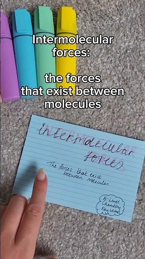 Intermolecular forces : key terms to help you out in A-Level Chemistry! #alevelchemistry #revision