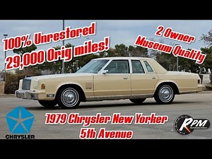 SOLD! TEST DRIVE! FREE SHIPPING 1979 CHRYSLER NEW YORKER 5TH AVE 29,000mi 2 owner Museum Quality⭐