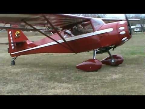 kitfox airplane maiden flight after installing new 582 engine.avi