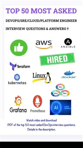 Get Hired! TOP 50 DevOps & SRE Interview