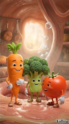 Cartoon Animation Story | Junk Food vs Vegetables Inside Your Stomach