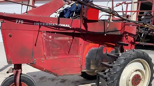 What do you think of this sprayer? This in a Model 770 International Harvester sprayer unit. Its in pretty much original condition with a farmer replaced grill, 4-cylinder gasoline engine and belly mounted tank. It sells on the Aumann Vintage Power 2020 Spring Antique Tractor Auction. https://bit.ly/3dUfFv8 #internationalharvester #caseih #farmall #classictractor #tractor #classictractorfever #classictractorstv #aumannvintagepower #aumannauctions #agriculture #farming #farmlife #farmer #farmlife