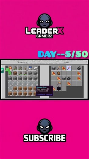 minecraft survival series| Day-5 | #ytshorts #shorts #LEADERxGAMERZ