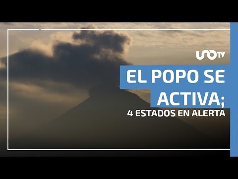 El Popocatépetl registra 60 exhalaciones y cuatro estados en alerta