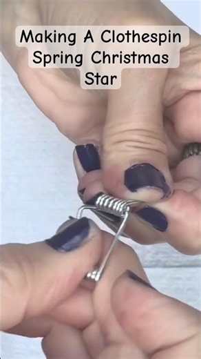 How To Clothespin Spring Christmas Star! #diychristmascrafts #diystar #shorts