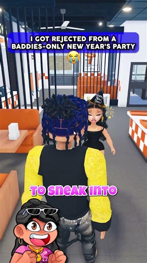 I GOT REJECTED FROM a BADDIES-ONLY NEW YEAR's PARTY! 😭 #roblox #shorts