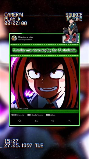 Uraraka was encouraging the 1A students. #myheroacademia #uraraka #deku #mhaedit