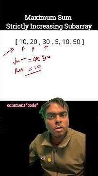 Find Maximum Sum Of Strictly Increasing Subarray. #dsa #coding #codinginterview #leetcode #array
