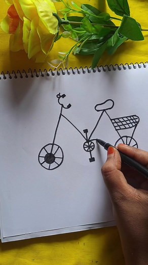 Easy Drawing Bicycle Tutorial | Learn to Draw a Bicycle Easily