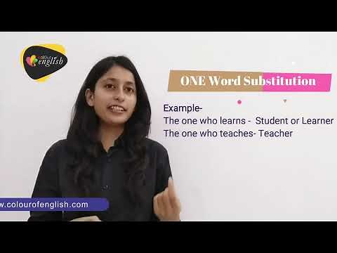One Word Substitution In English With Meaning And Examples