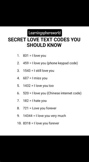 Secret Love Text Codes You Should Know 💌🔐 | Hidden Messages in Chat!