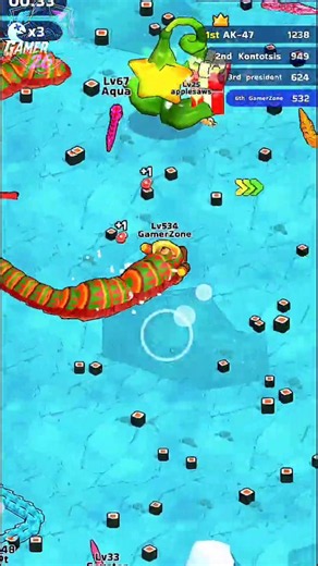🐍 SNAKE CLASH.IO | 🐍 Can You Survive This Crazy Level?#snakeclash #snakegame #epicbattle #0007 #153