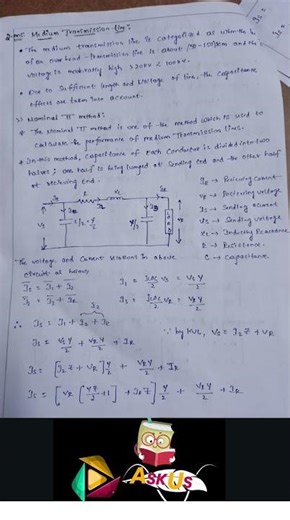 Medium Transmission Lines in Nominal Pi method ABCD parameters