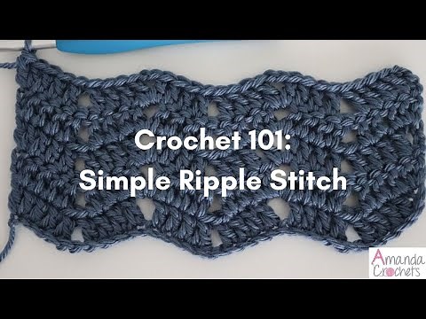 Simple Ripple Stitch (Crochet 101 Series) | Easy Crochet Tutorial