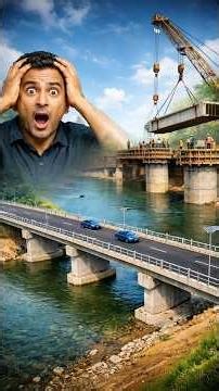 👉One man built a complete bridge over the river 😳| The whole truth | #shorts #youtubeshorts #brid...