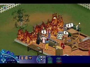 How to burn the sims with fireplaces