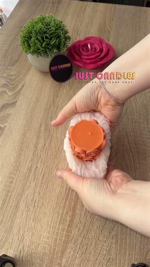 Vibrant pillar candle 🕯️🩷 #diy #handmade