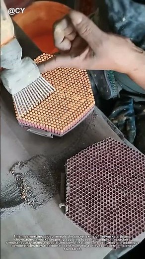 "Fireworks Crafting Genius! Watch Master Artisan Install Dozens of Fuses in One Move"