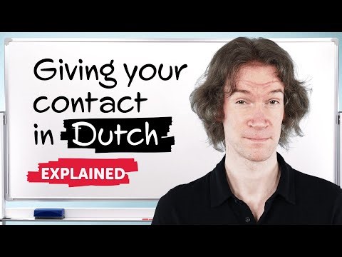 Giving Your Contact in Dutch | Dutch for Absolute Beginners