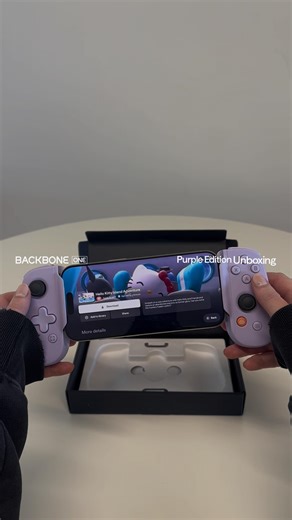 Backbone on Instagram: "Unbox calm. The Backbone One is here in a new purple colorway—designed for comfort, precision, and endless play. From slow mornings to late nights in, it’s the perfect companion for gaming at your pace. Settle in. Game without limits. Available exclusively at Target starting 10.5 online and 10.6 in stores."