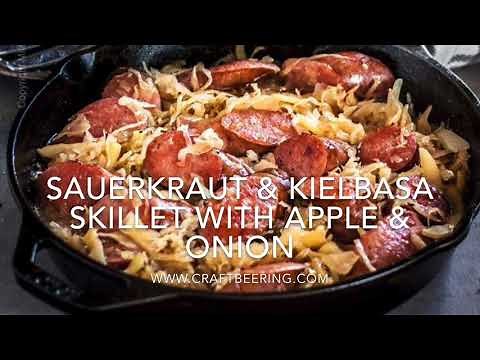Kielbasa Sauerkraut Skillet with Doppelbock
