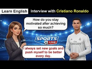INTERVIEW with CRISTIANO RONALDO | Q&A | Learn English Conversation Skills Fast